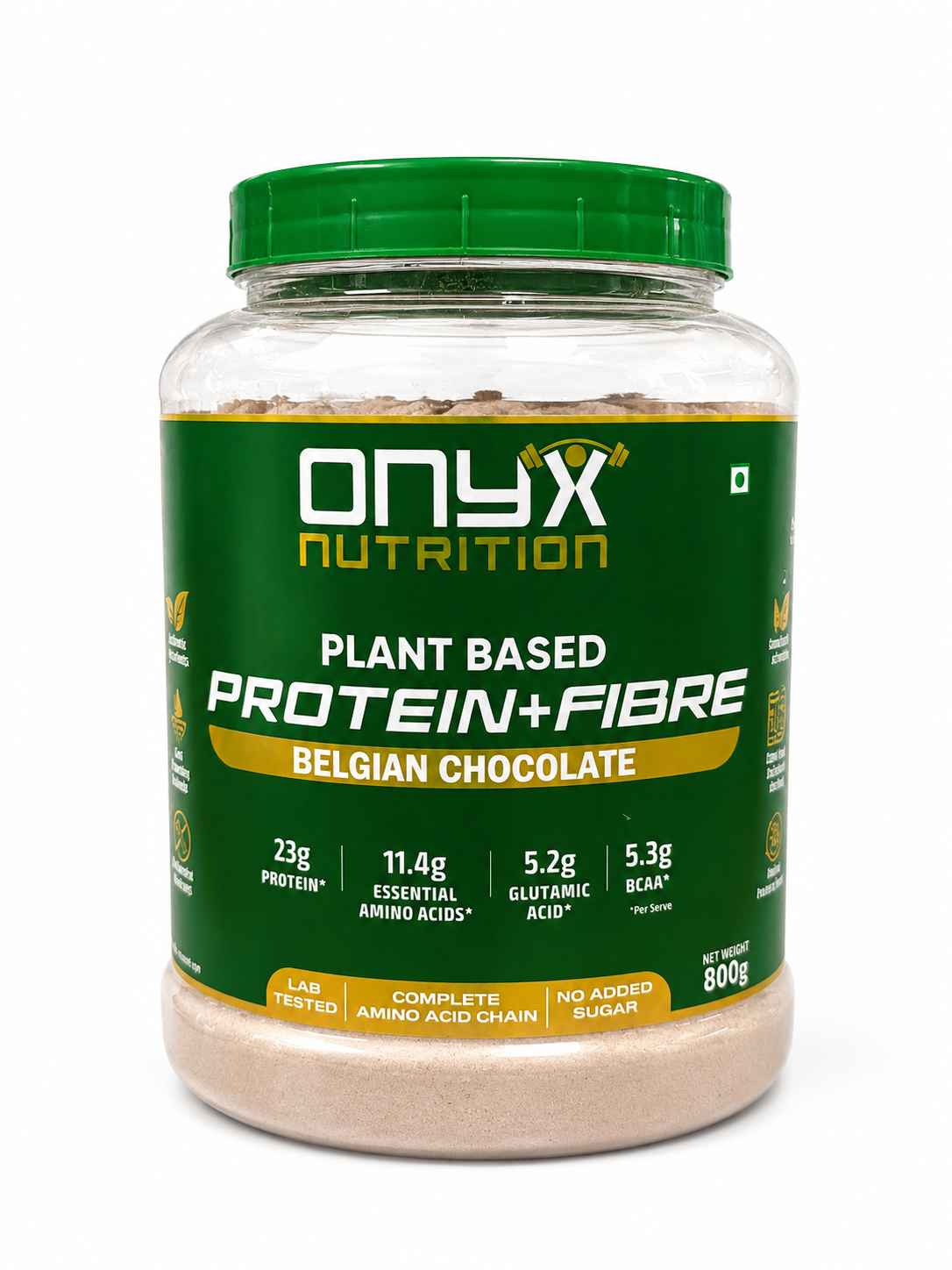 Limited Edition - Belgian Chocolate - Plant Protein Powder 800g Transparent Jar