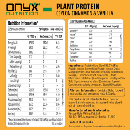 Mango - Plant Protein Powder 907g Standup Pouch