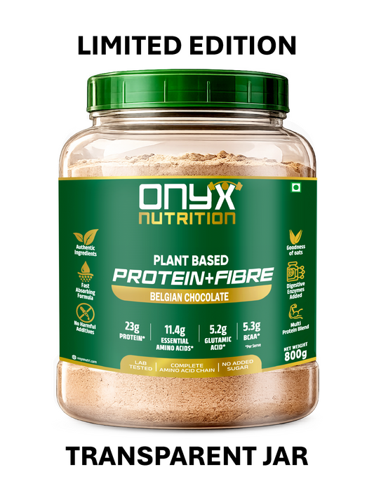 Belgian Chocolate - Plant Protein Powder 800g Jar (Limited Edition - Transparent Jar)