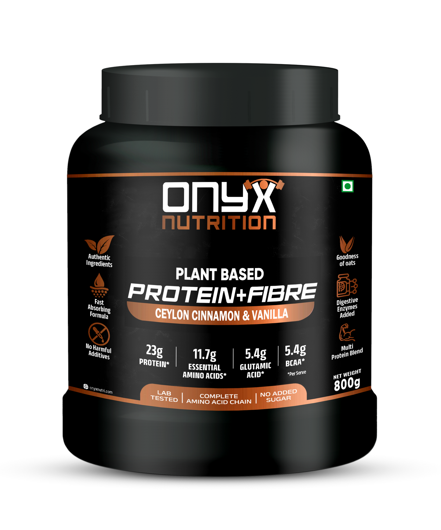 Ceylon Cinnamon & Vanilla -  Plant Based Protein Powder 800g Jar