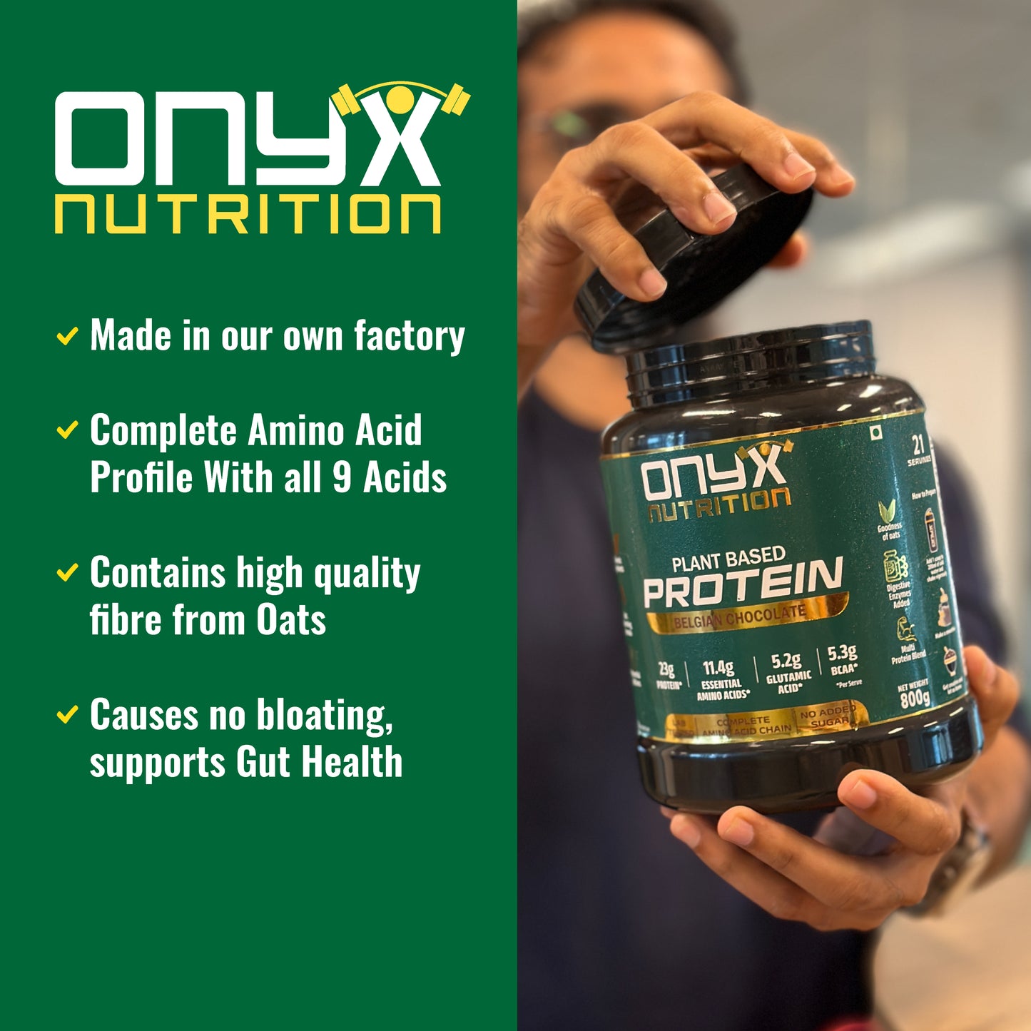 Belgian Chocolate - Plant Protein Powder 800g Jar