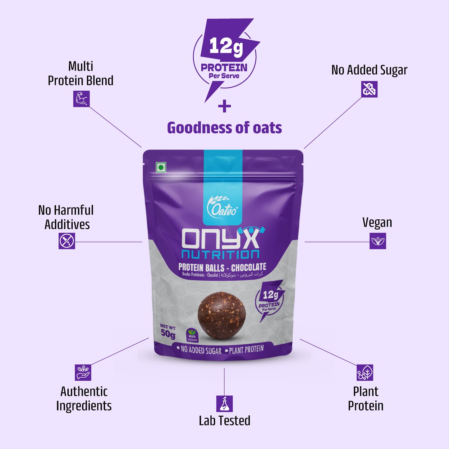Onyx Nutrition Protein Balls – Chocolate Flavor (50g)