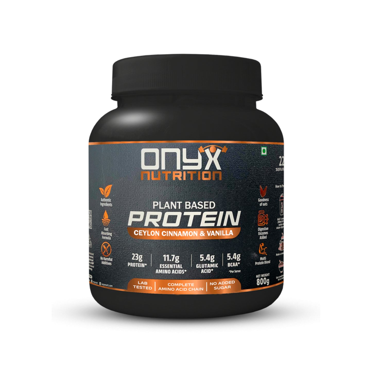 Ceylon Cinnamon & Vanilla -  Plant Based Protein Powder 800g Jar