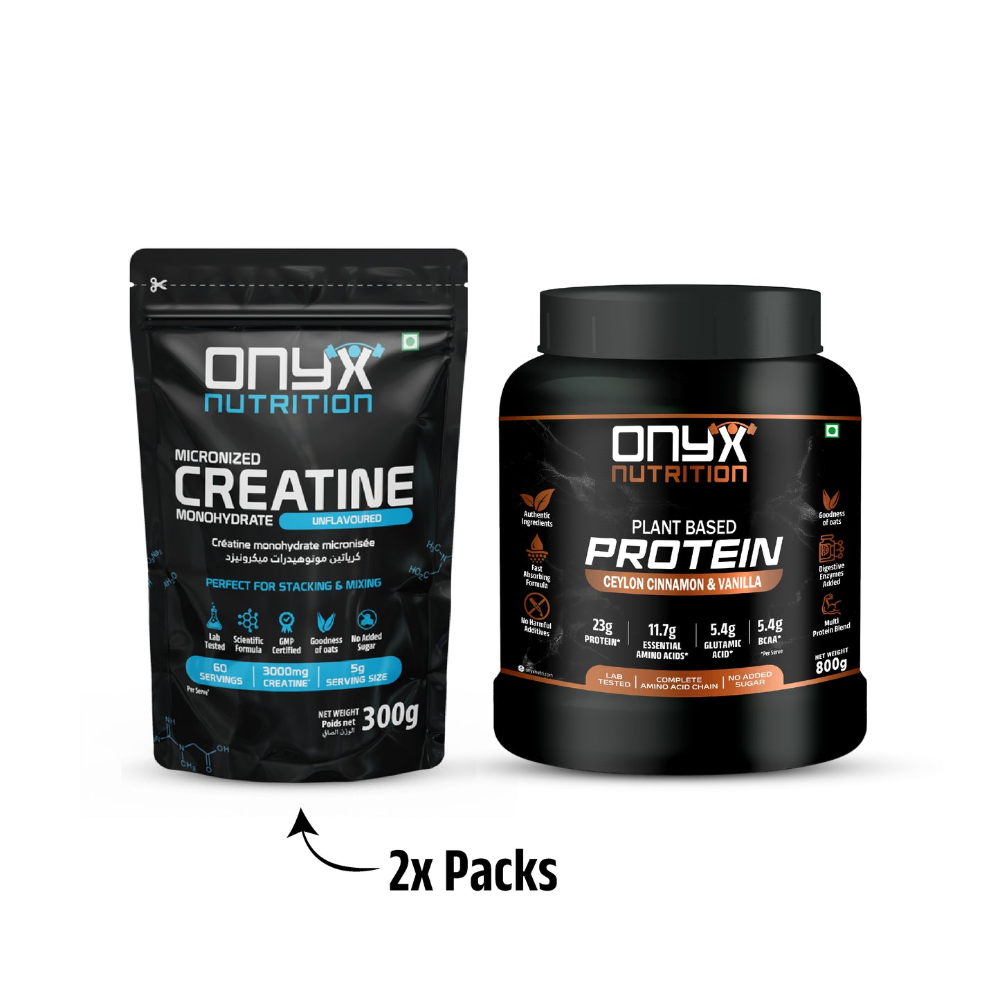 Plant Protein Jar + Creatine Multi Pack High Performance Bundle