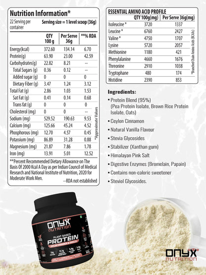 Plant protein powder Ceylon Cinnamon & Vanilla