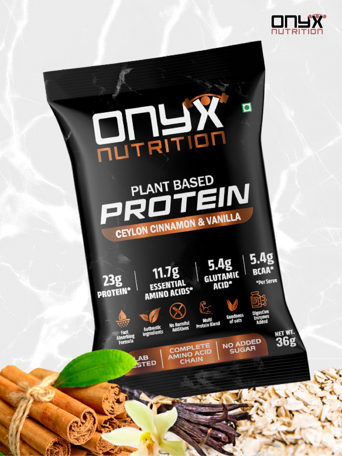 Plant protein powder Sachet Ceylon Cinnamon & Vanilla