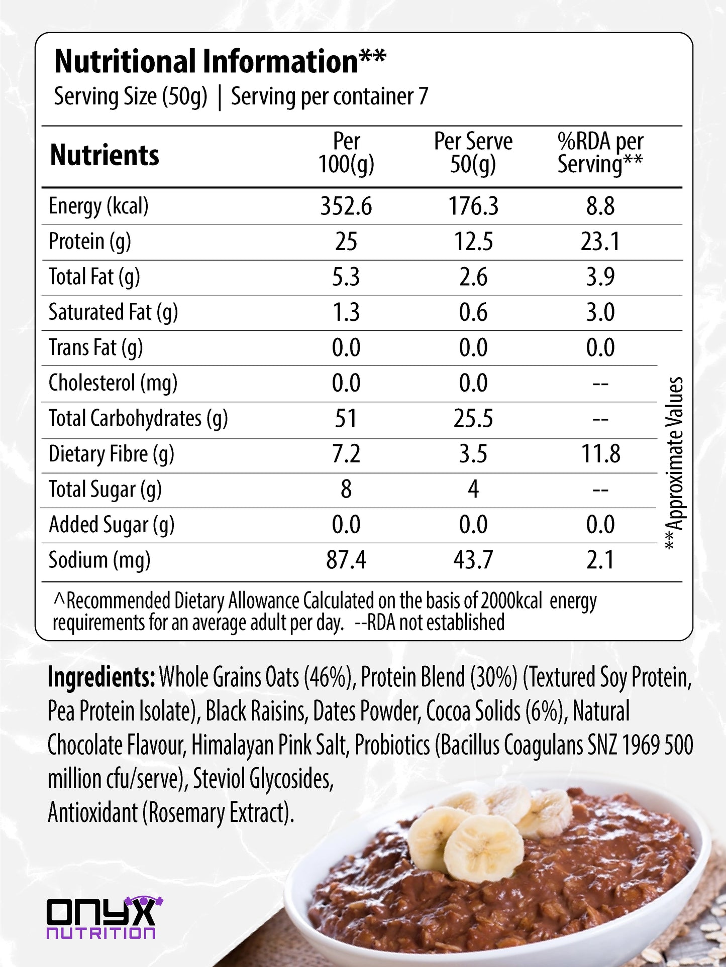 High Protein Oats – Belgian Chocolate