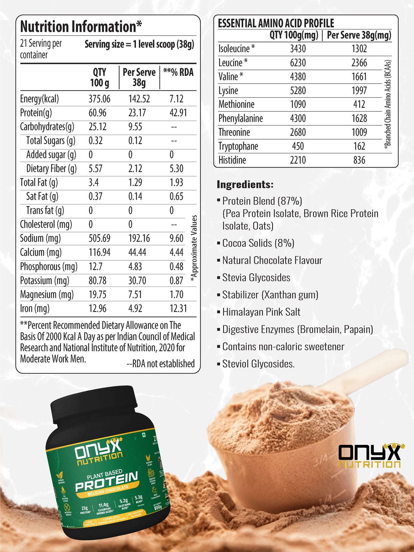 Plant-Based Protein Powder – Belgian Chocolate