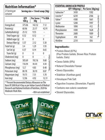 Plant-Based Protein Powder Sachet– Belgian Chocolate