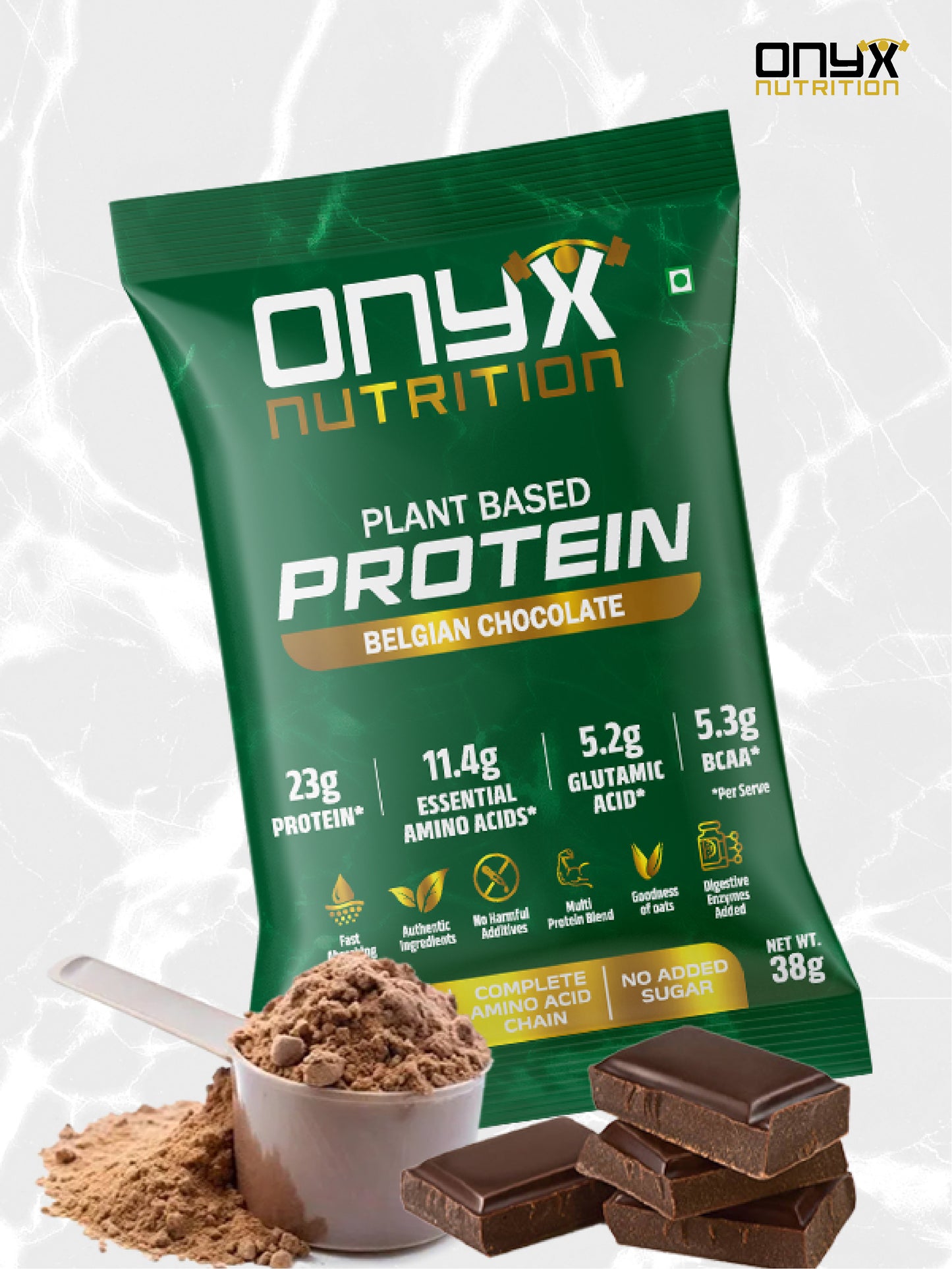 Plant-Based Protein Powder Sachet– Belgian Chocolate