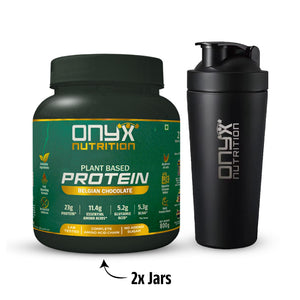 Chocolate Power Pro Bundle (2 Belgian Chocolate Plant Based Protein Jars + 1 Shaker)