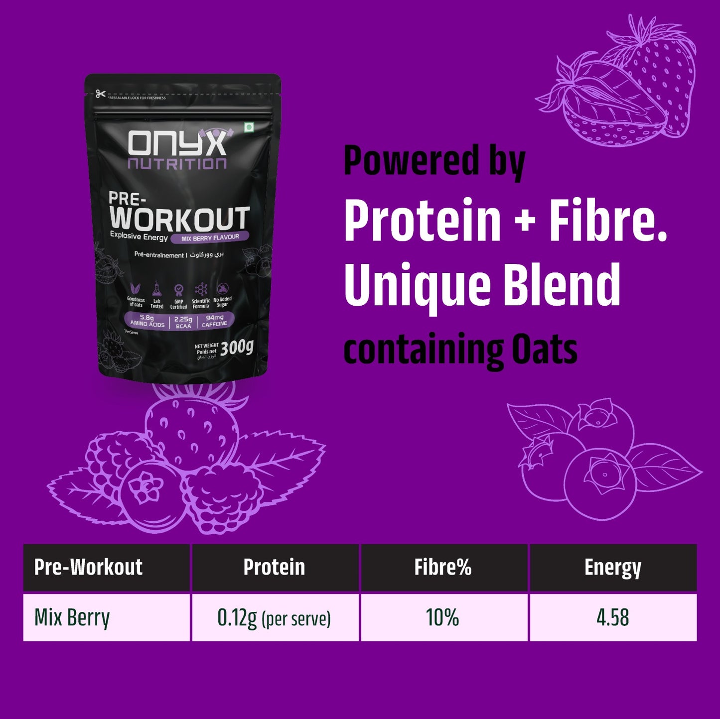 Pre-workout - Mix Berry Flavour