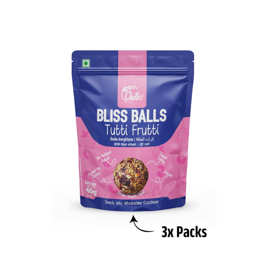 Oateo Bliss Balls – Tutti Frutti - 3 Pack
