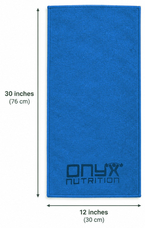 Onyx Micro-Fiber Large Gym Towel - Blue